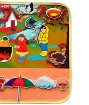 Ada Detox Tox ( Sonbahar ) Keçe Cırtlı Aktivite Sayfası - Çocuk Etkinlik , 