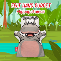 Tox Su Aygırı Vahşi Hayvanlar Keçe El Kukla T123 , Eğitici Oyunca