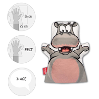 Tox Su Aygırı Vahşi Hayvanlar Keçe El Kukla T123 , Eğitici Oyunca