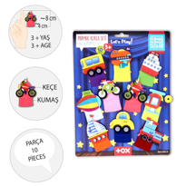 Tox Taşıtlar 10 Parça Parmak Kukla , Eğitici Oyuncak T181 Tox Taşıtlar 10 Parça Parmak Kukla , Eğitici Oyuncak T181