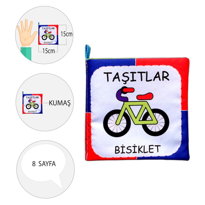 Ada Detox Tox Taşıtlar Kumaş Sessiz Kitap T050 - Bez Kitap , Eğitici Oyunca