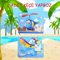 Ada Detox Tox Tekne Helikopter 3+ Keçe Yapboz - 3 Yaş Puzzle T005