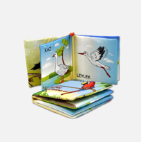 Ada Detox Tox Uçan Hayvanlar Kumaş Sessiz Kitap T053 - Bez Kitap , Eğitici 