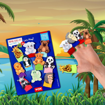 Tox Vahşi Hayvanlar 10 Parça Parmak Kukla , Eğitici Oyuncak T782