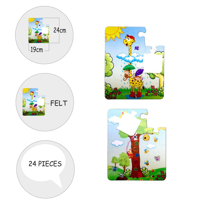 Ada Detox Tox Zürafa 3+ Keçe Yapboz - 3 Yaş Puzzle T043