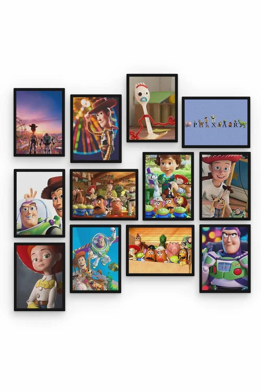 Toy Story 12 Parça Ahşap Mdf Tablo Zlltb237