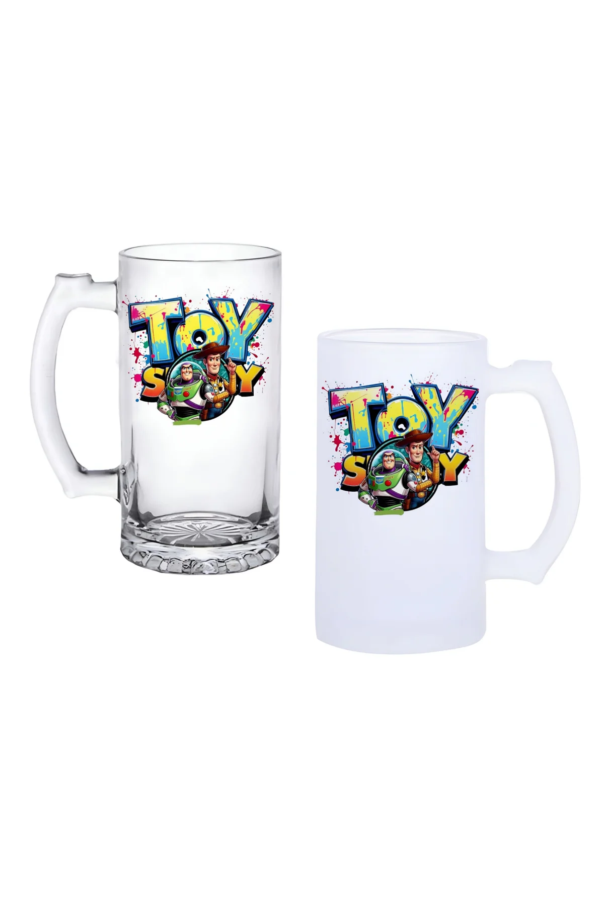 Toy Story Kulplu Bira Bardağı Buzlu veya Şeffaf Seçenekli 0235