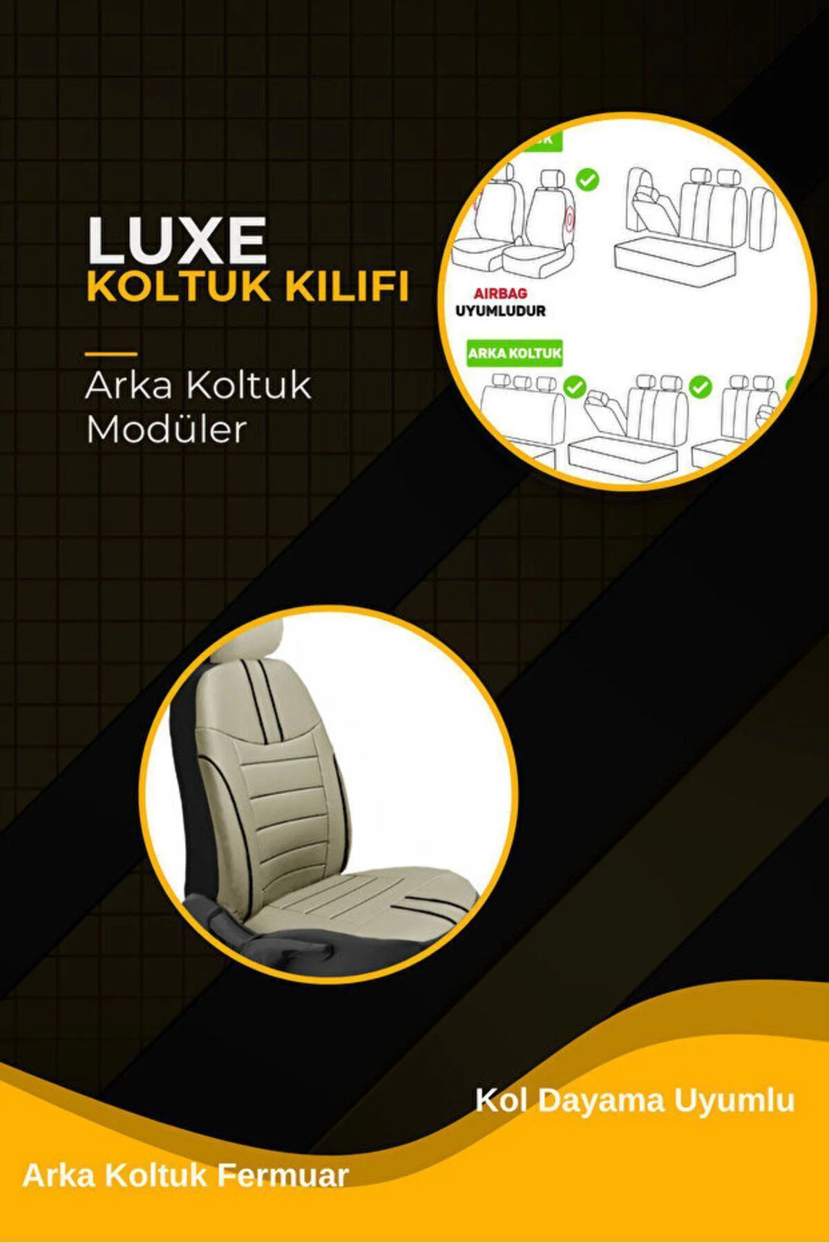 Toyota Auris Hatchback 2008-2012 Aracınıza Uyumlu Koltuk Kılıfı Luxe Deri Bej Siyah Fiyatı, Yorumları ve Özellikleri