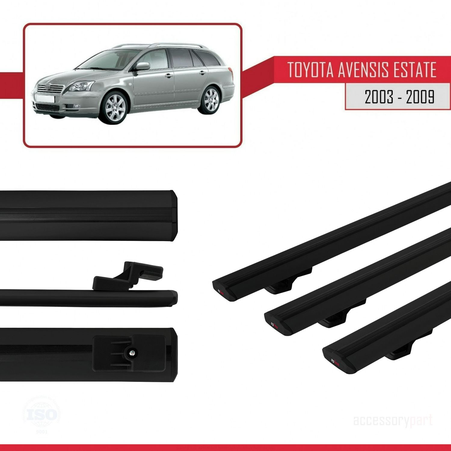 Toyota Avensis SW 2003-2009 Arası ile uyumlu Basic Model Ara Atkı