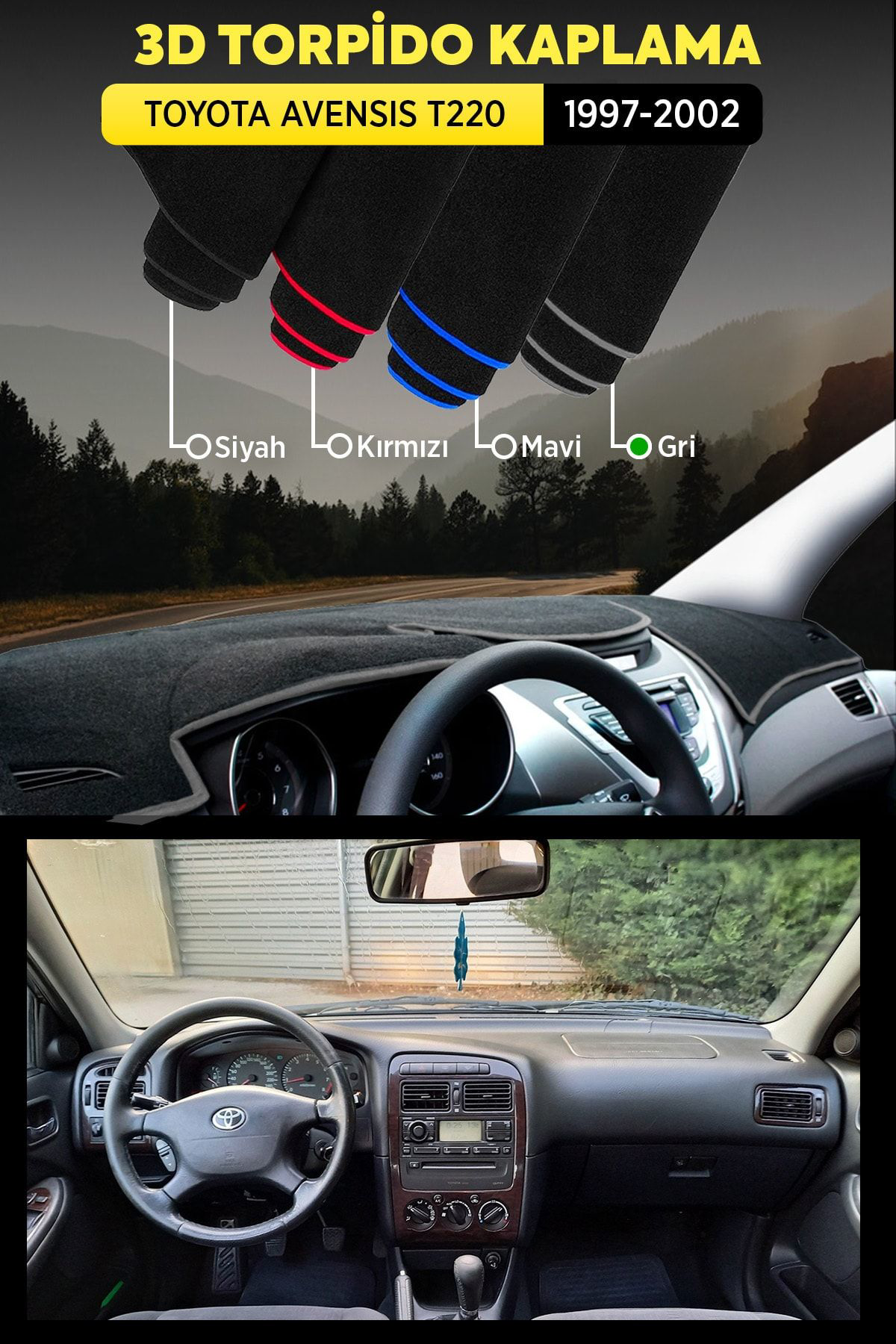 Toyota Avensıs T220 (1997-2002) 3d Torpido Koruma Kılıfı - Ön Göğ