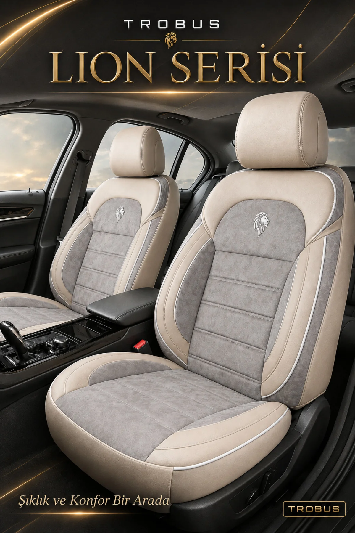 Toyota Aygo 2005-2021 Uyumlu Lion Serisi Tay Tüyü Bej Premium Koltuk Kılıfı Fiyatı, Yorumları ve Özellikleri