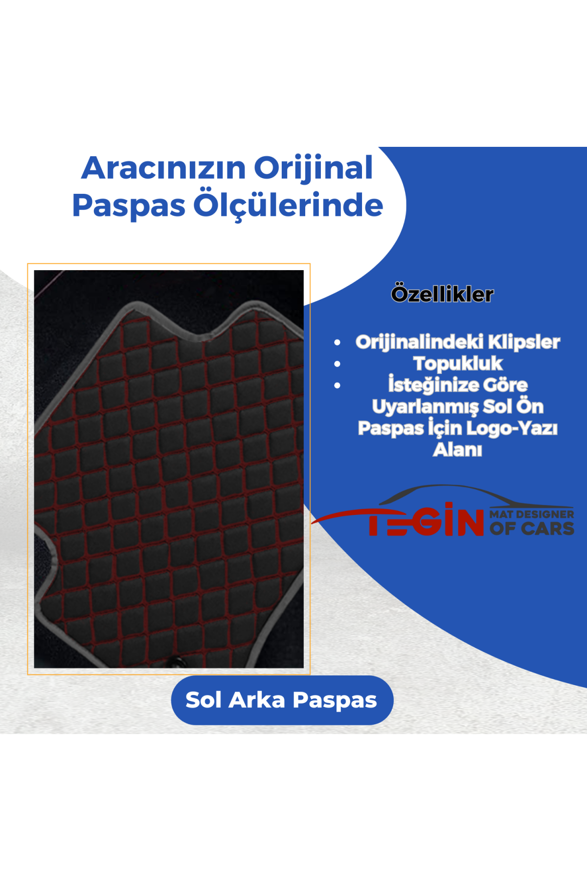 Toyota Aygo 2005 + Prime Siyah Kırmızı Deri Gri Kenar Paspas