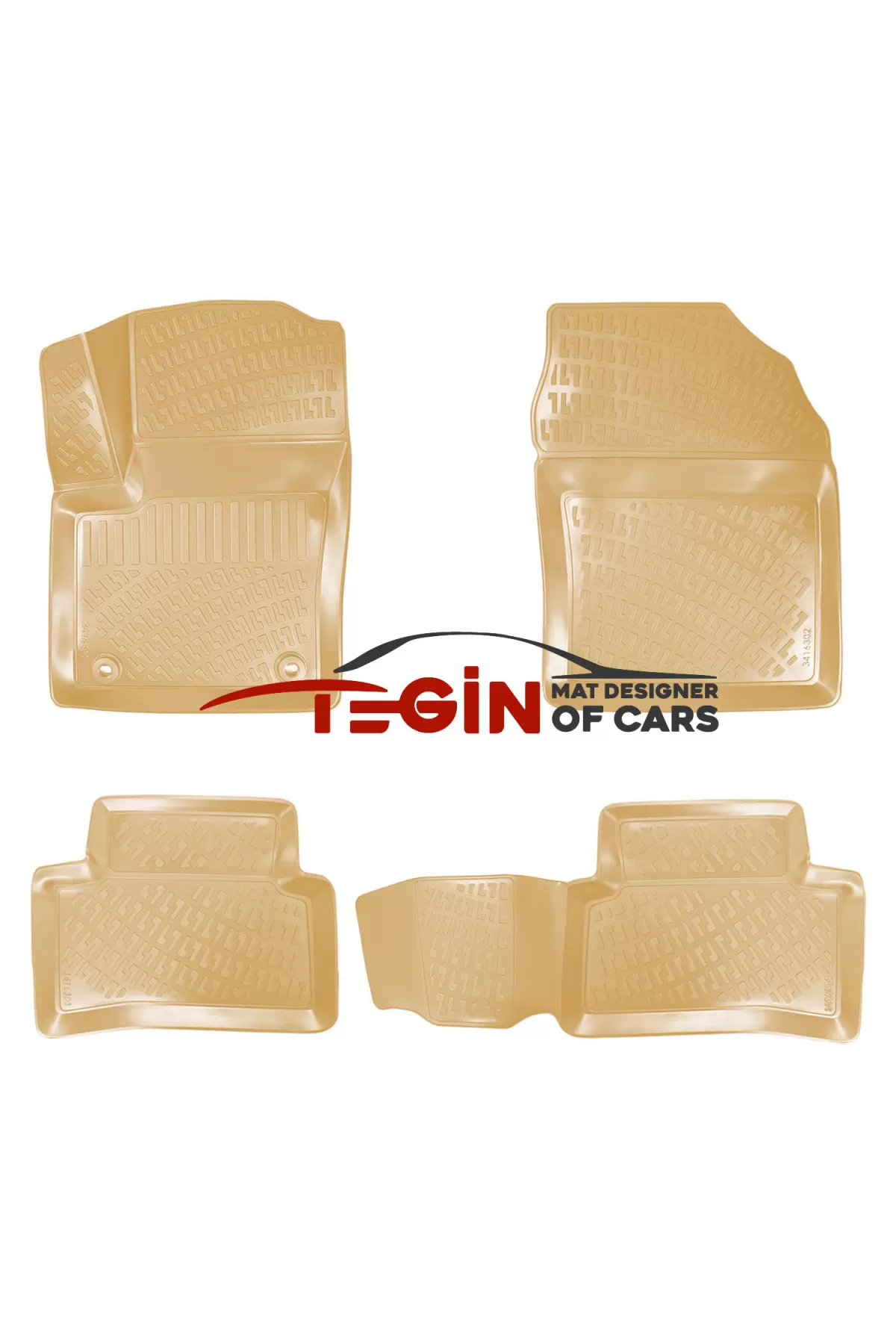 Toyota C-HR 2016 3D Havuzlu Paspas Bej