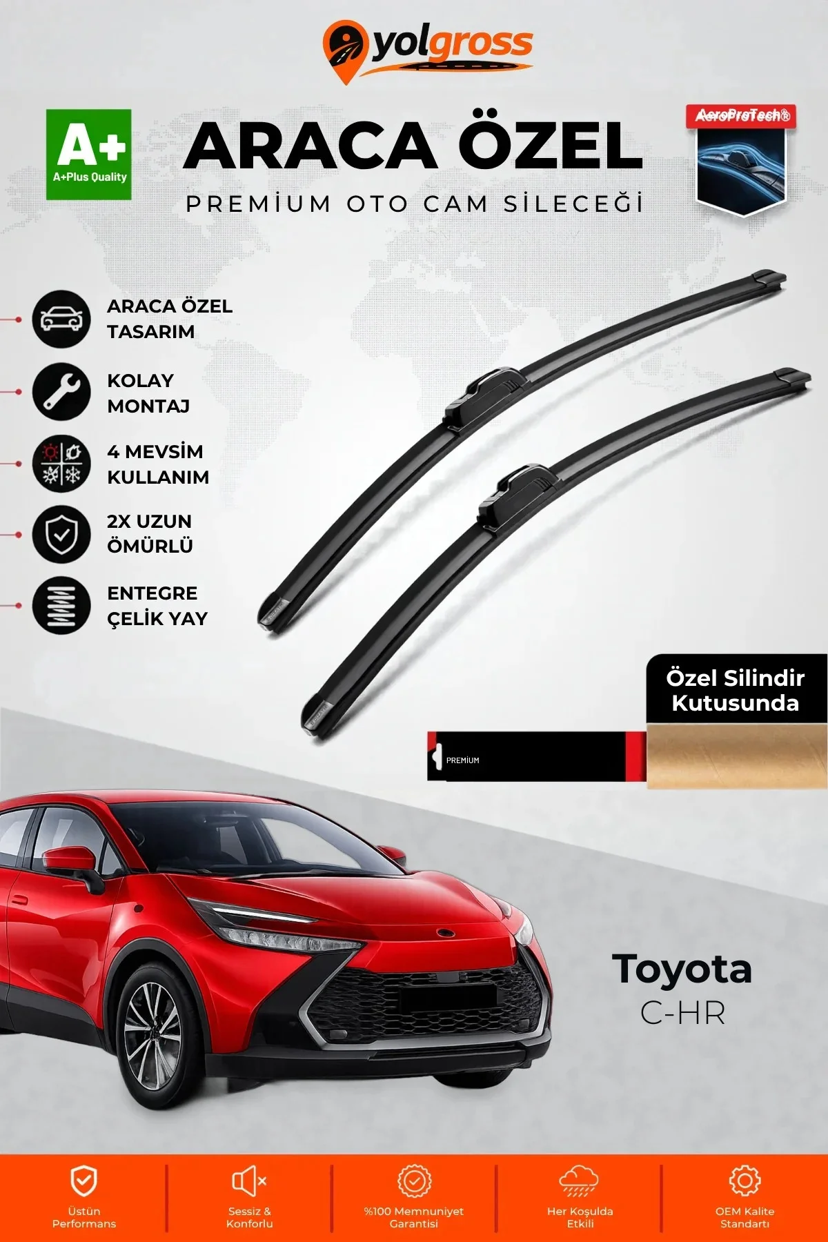 Toyota C-HR Ön Cam Silecek Seti 2023 Üzeri Premium Araca Özel 70-35 Cm A+ Kalite Toyota C-HR Ön Cam Silecek Seti 2023 Üzeri Premium Araca Özel 70-35 Cm A+ Kalite