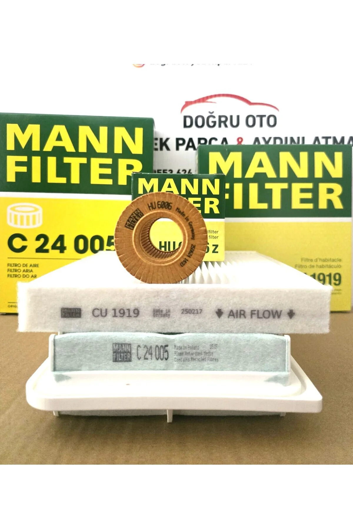 Toyota Corolla 1.33 1.6 Mann Filtre 3'lü Bakım Seti 09-18