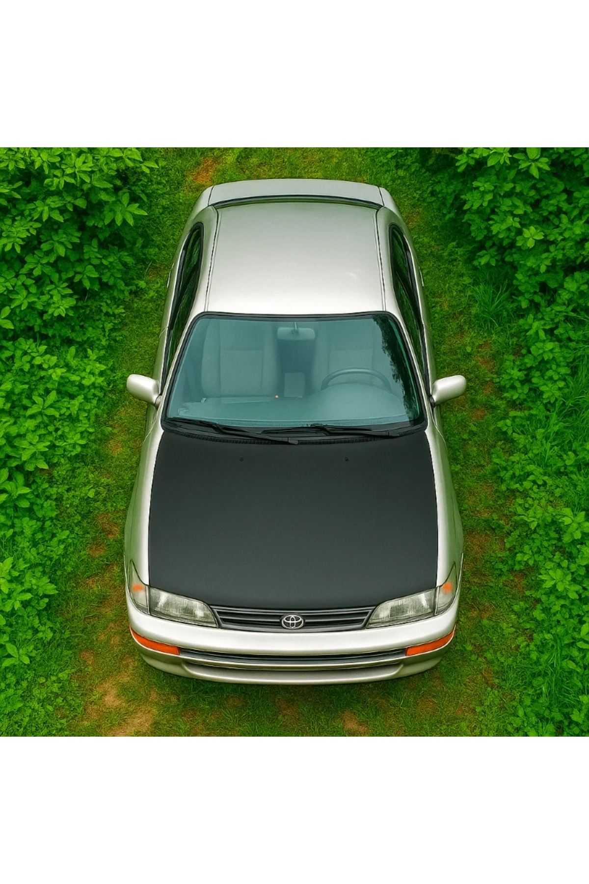 Toyota Corolla 1992–1998 Tam Kaput Maskesi – Düz Siyah Suni Deri – Özel Uyumlu Kaplama Toyota Corolla 1992–1998 Tam Kaput Maskesi – Düz Siyah Suni Deri – Özel Uyumlu Kaplama - Görsel 3