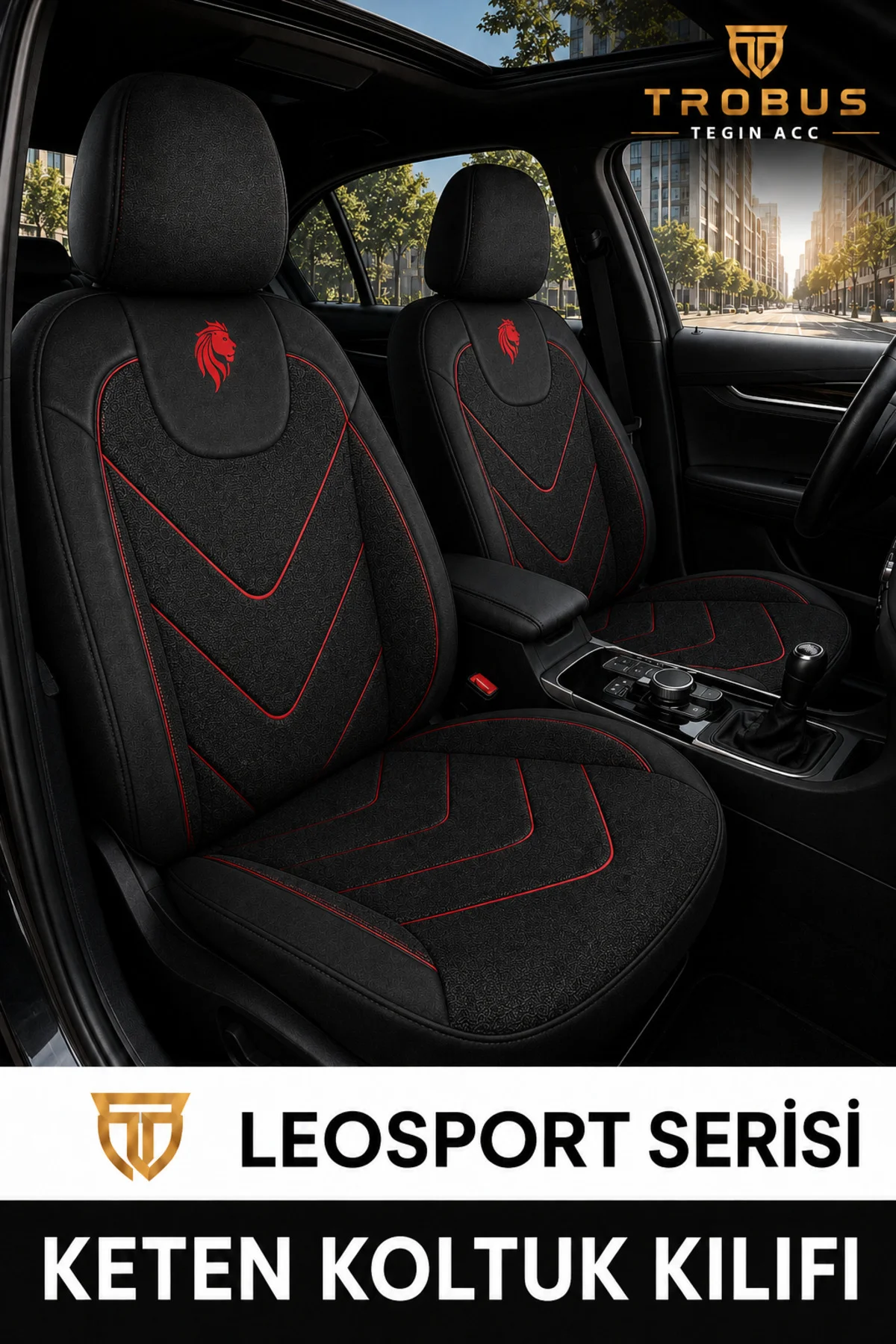 Toyota Corolla 2002 ve Sonrası Uyumlu LeoSport Serisi Siyah Kırmızı Ortopedik Keten Koltuk Kılıfı Fiyatı, Yorumları ve Özellikleri