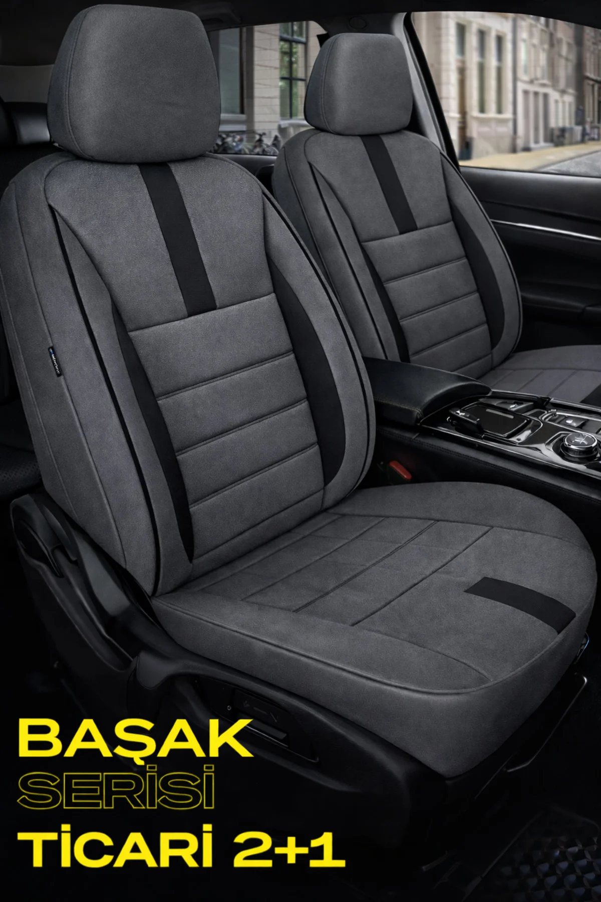 Toyota Corolla 2002-2006 Uyumlu Füme Başak Serisi 2+1 Ticari Koltuk Kılıfı