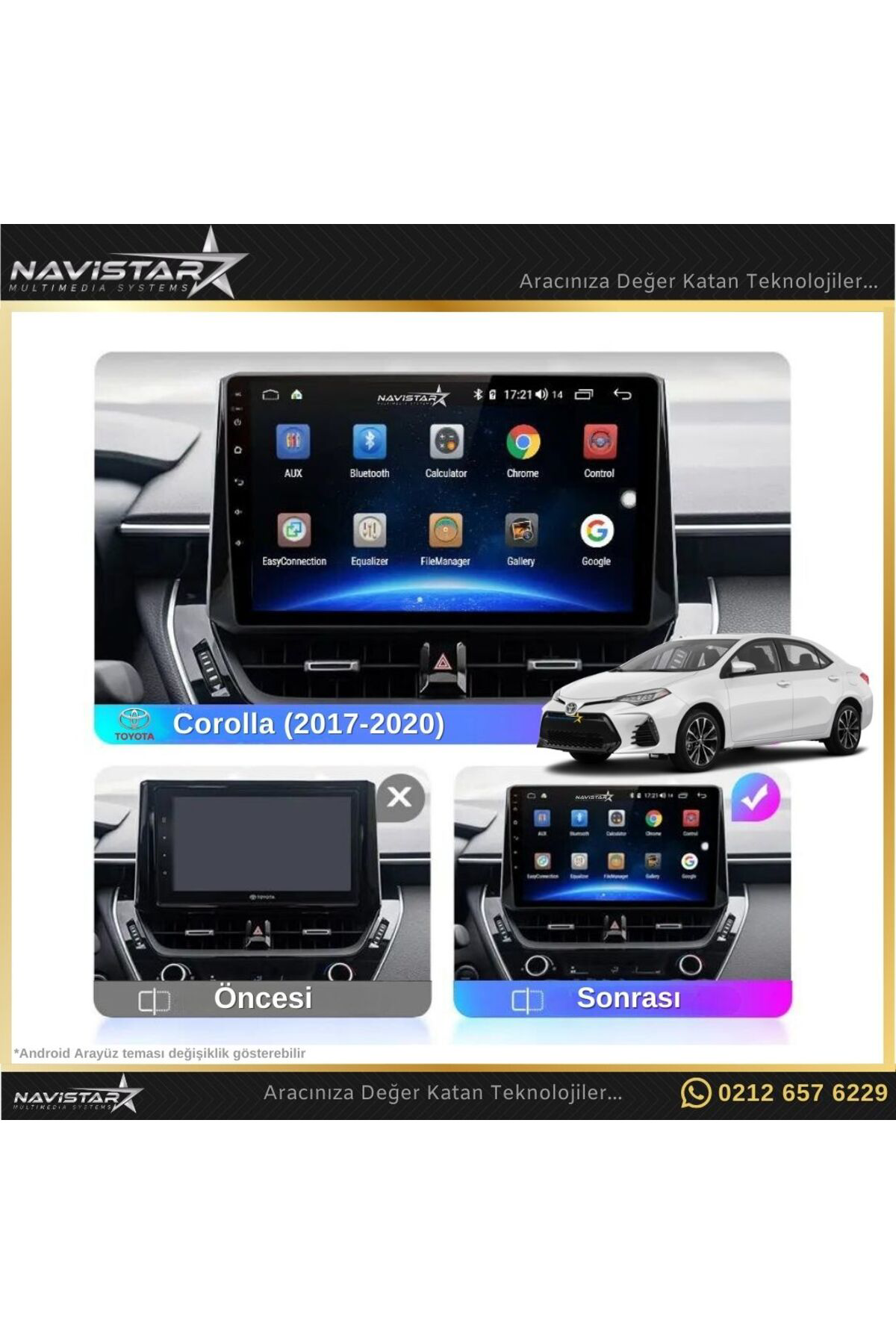 Toyota Corolla 2017-2020 Model 4gb 64gb Android 13 Kablosuz Carpl Toyota Corolla 2017-2020 Model 4gb 64gb Android 13 Kablosuz Carpl