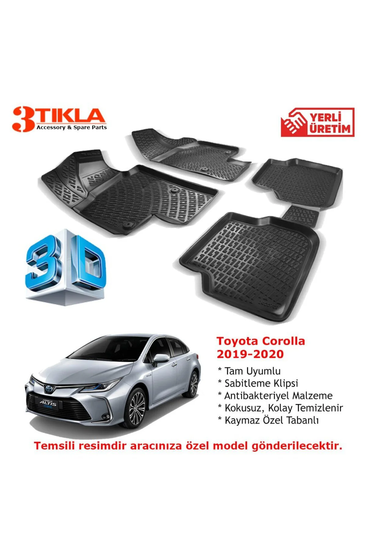 Toyota Corolla 2019-2020 Premium 3D Havuzlu Paspas Seti Fiyatı, Yorumları ve Özellikleri