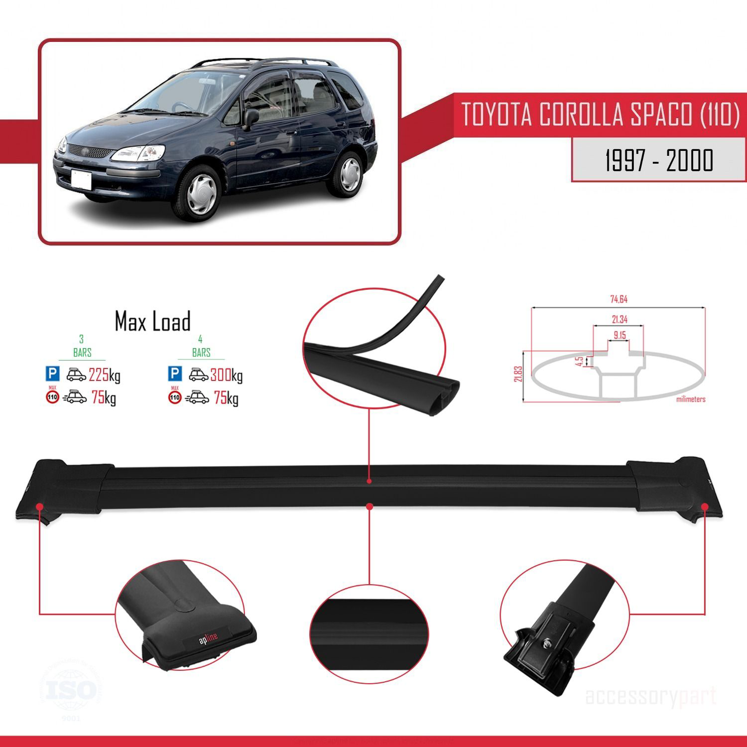 Toyota Corolla Spacio (E110) 1997-2000 Arası ile Uyumlu FLY Model
