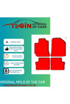 Toyota Corolla 2000-2007 Sedan Prime Siyah Halı Sarı Kenar Halı P