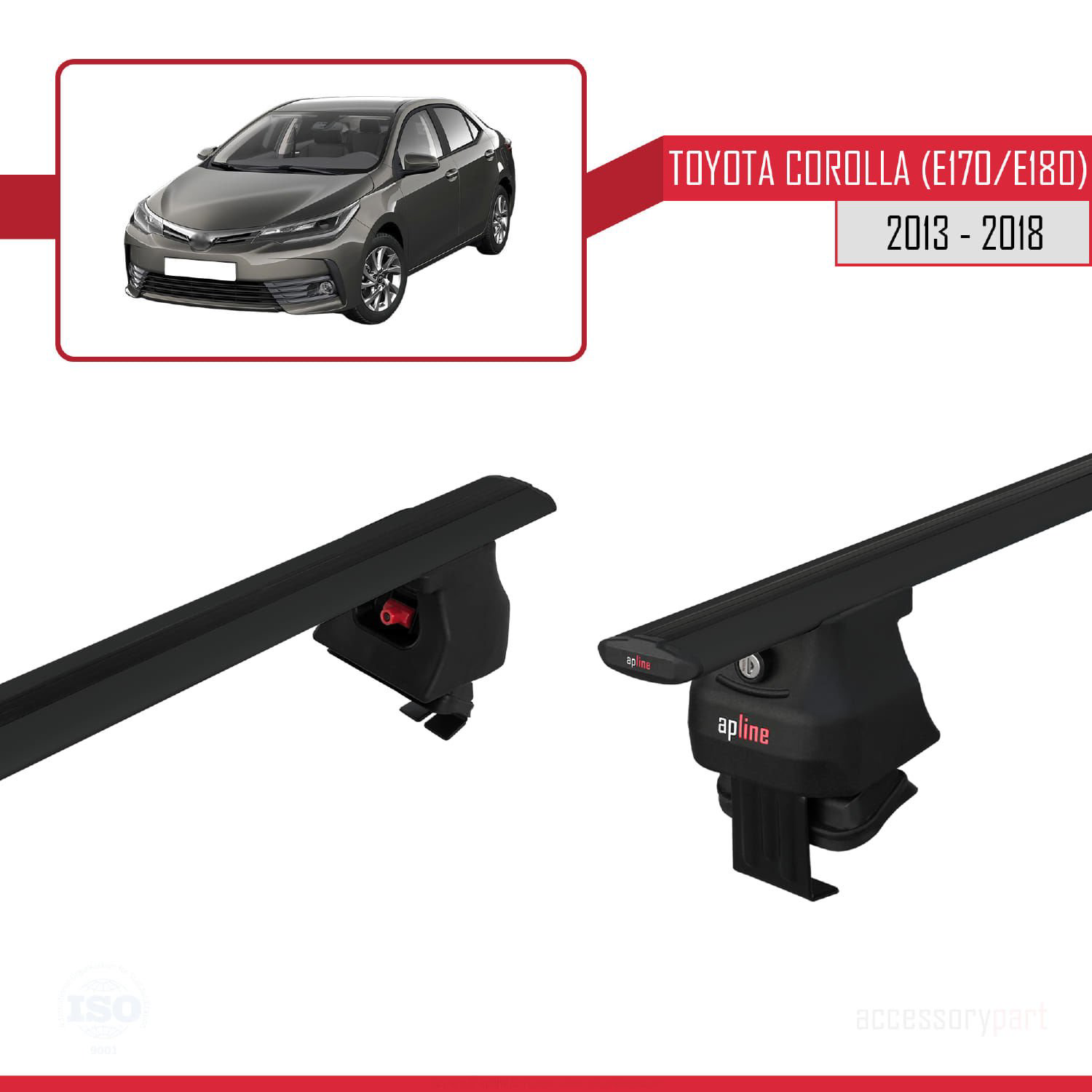 Toyota Corolla 2012-2018 Arası ile uyumlu ACE-4 Ara Atkı Tavan Ba