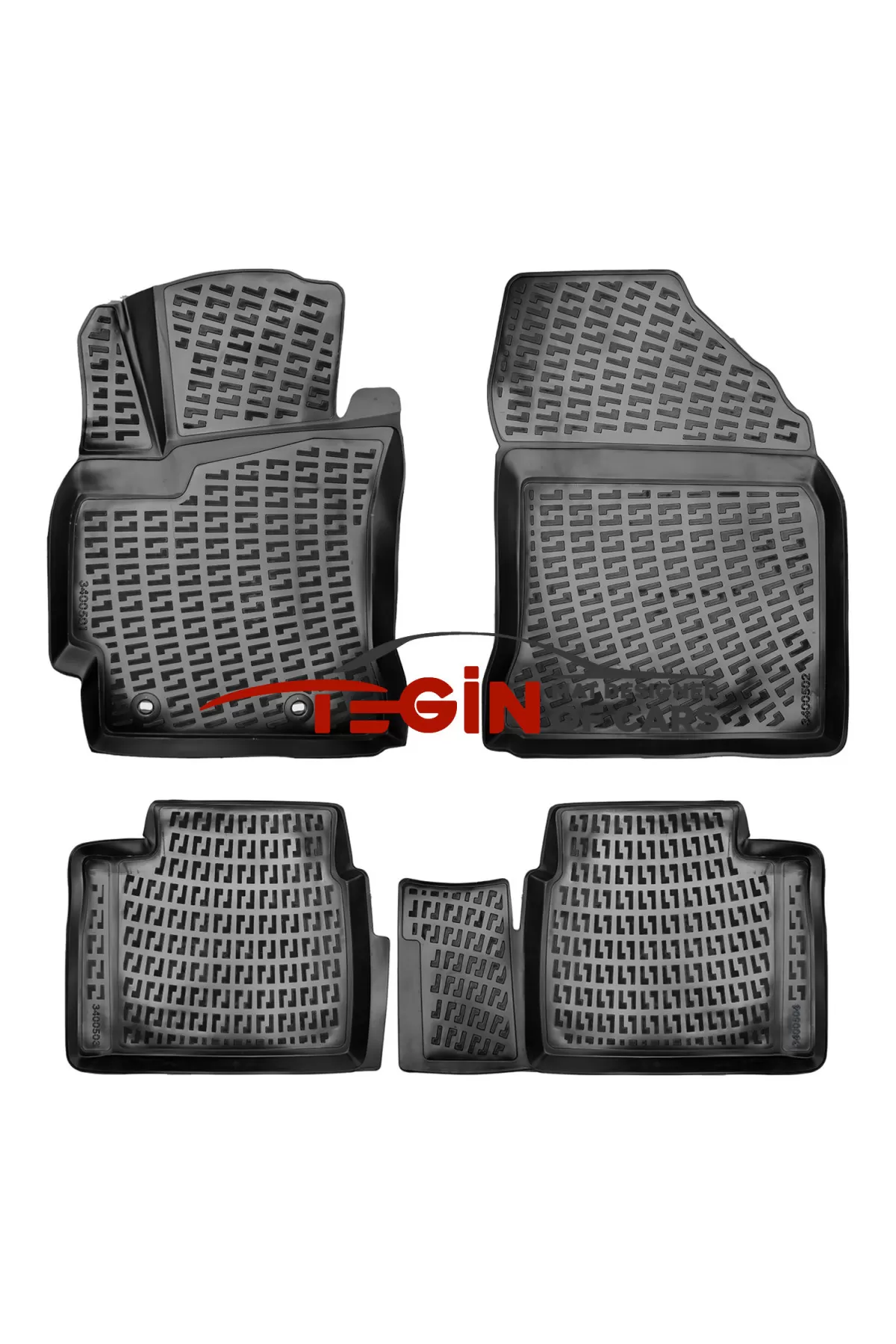 Toyota Corolla 3D Havuzlu Paspas 2013 Siyah