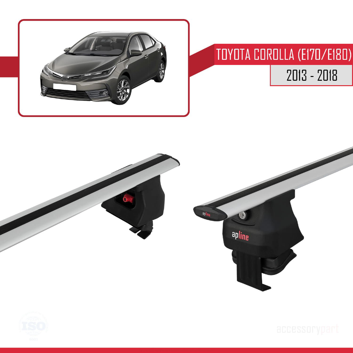 Toyota Corolla 2012-2018 Arası ile uyumlu ACE-4 Ara Atkı Tavan Ba