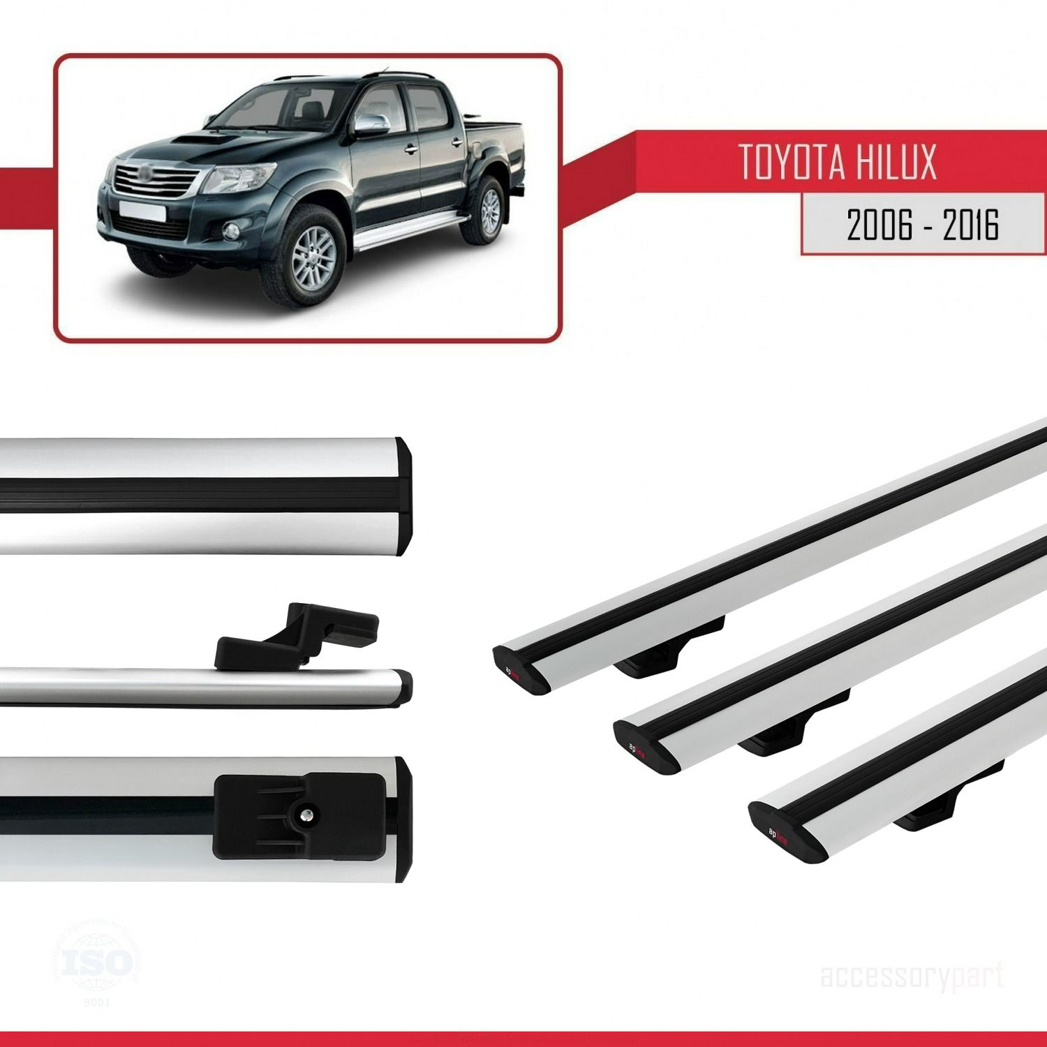 Toyota Hilux 2006-2016 Arası ile uyumlu Basic Model Ara Atkı Tava