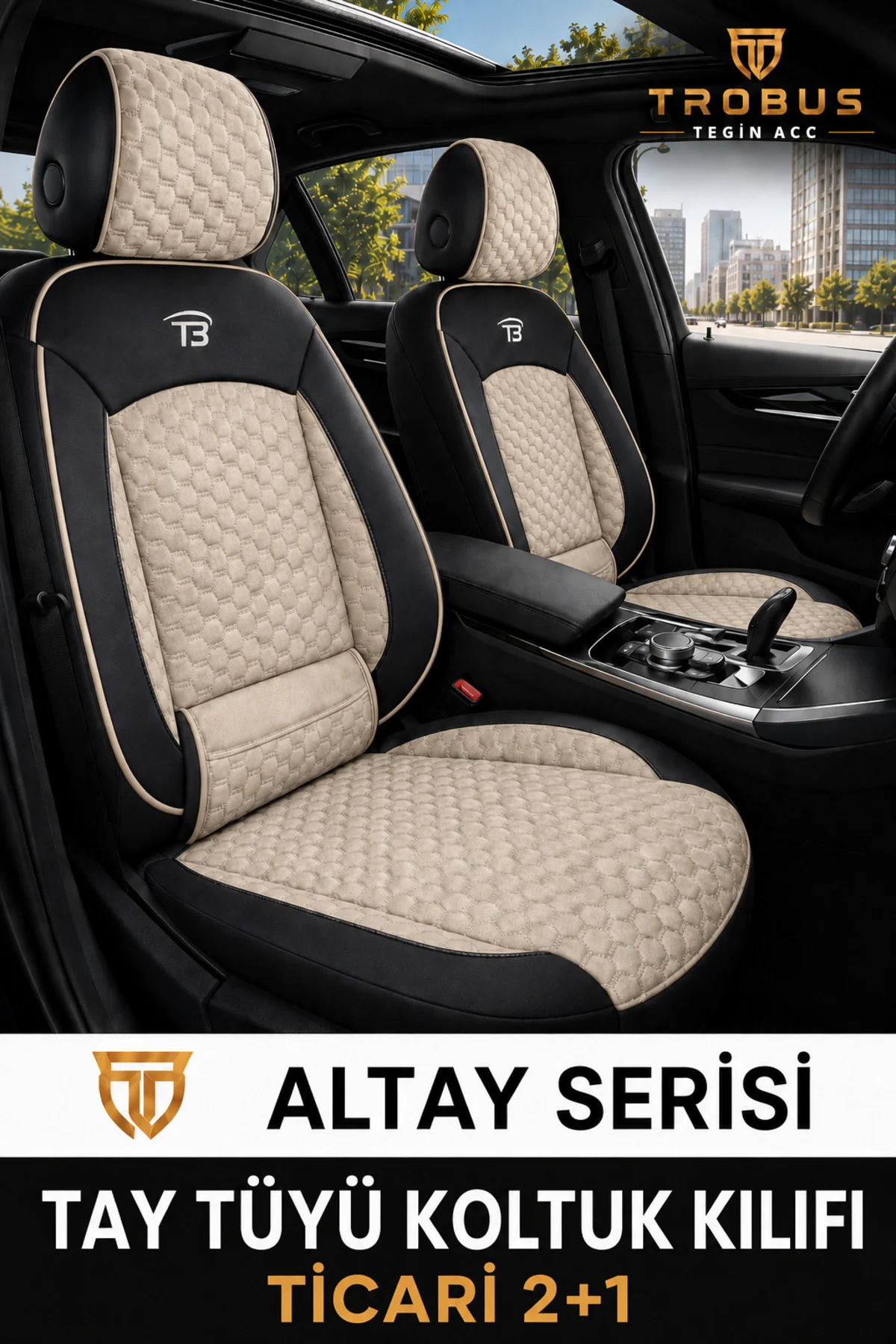 Toyota Hilux Çift Kabin 2015-2019 Uyumlu Altay Serisi Kumaş 2+1 Ticari Bej Siyah Oto Koltuk Kılıfı Toyota Hilux Çift Kabin 2015-2019 Uyumlu Altay Serisi Kumaş 2+1 Ticari Bej Siyah Oto Koltuk Kılıfı