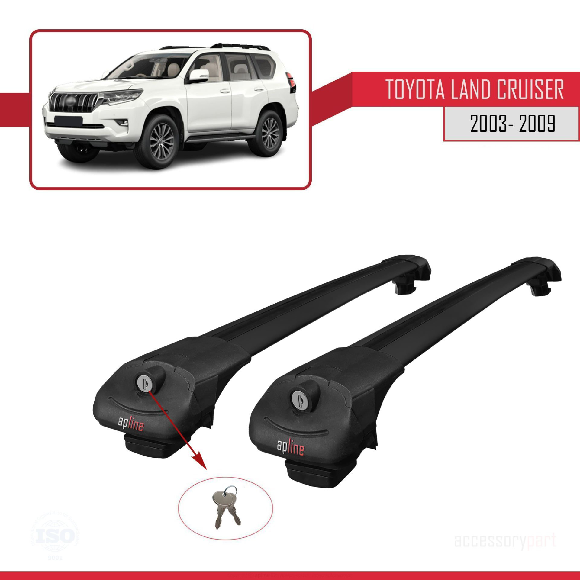 Toyota Land Cruiser 2003-2009 Arası ile uyumlu ACE-1 Ara Atkı Tav