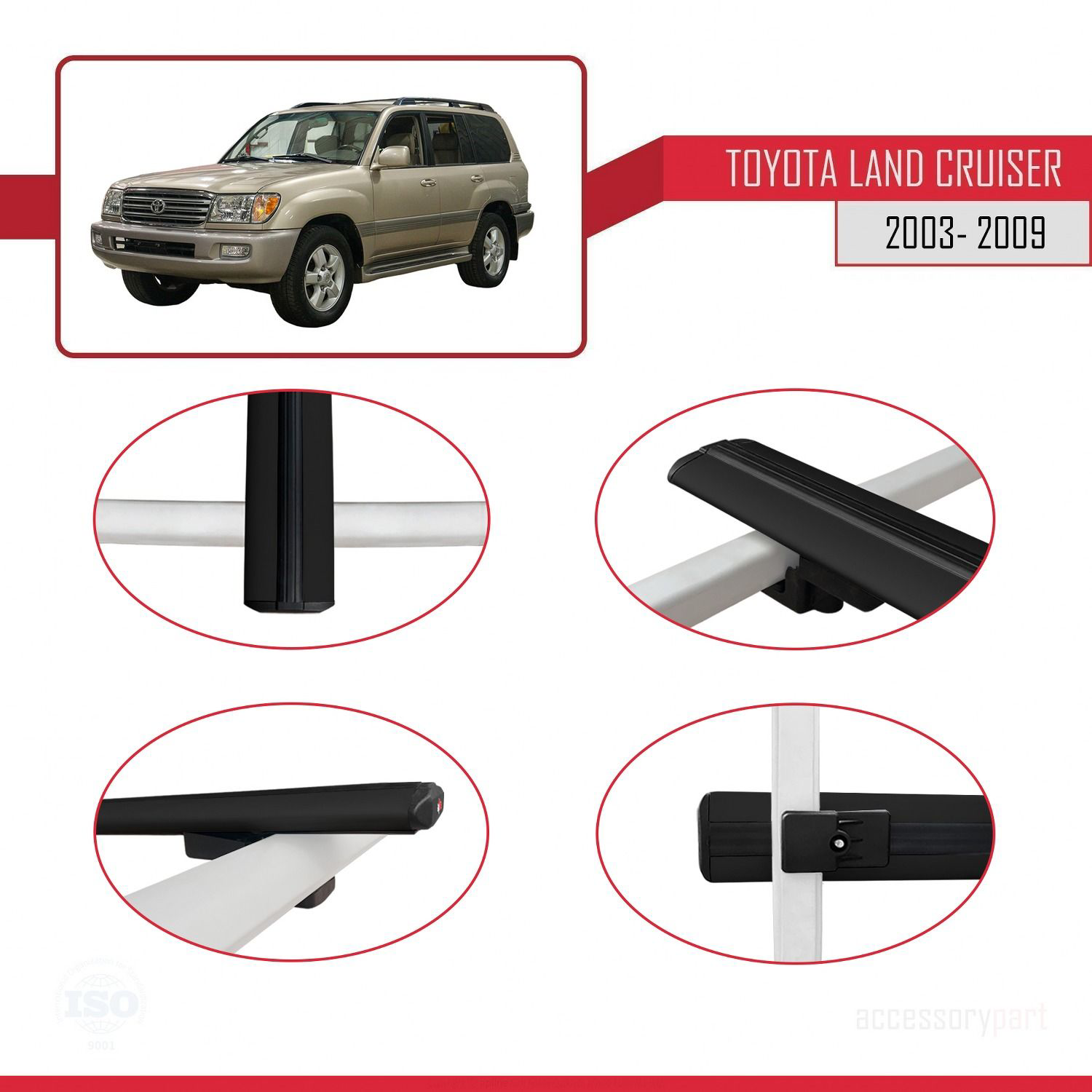 Toyota Land Cruiser 2003-2009 Arası ile uyumlu Basic Model Ara At