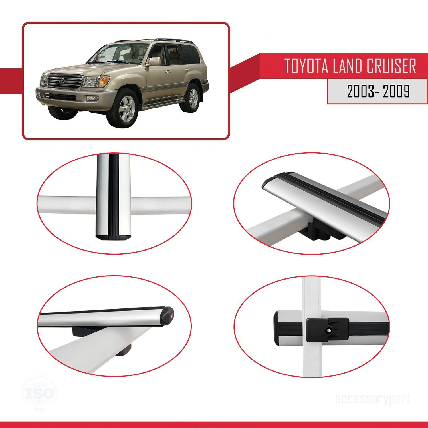 Toyota Land Cruiser 2003-2009 Arası ile uyumlu Basic Model Ara At