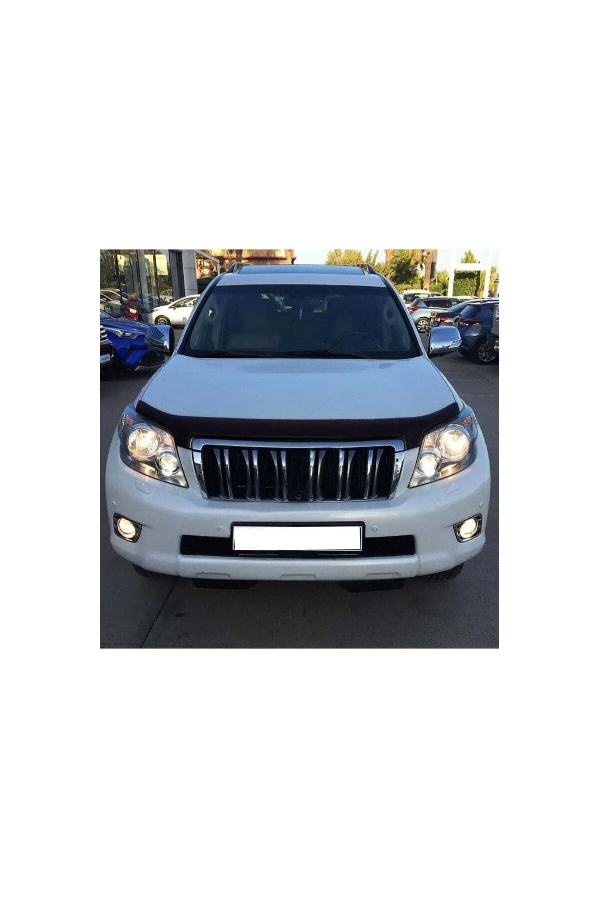 Toyota Land Cruiser Prado 2010-2013 Uyumlu Kaput Rüzgarlığı Ön Kaput Koruma ABS Parlak Siyah - Görsel 2