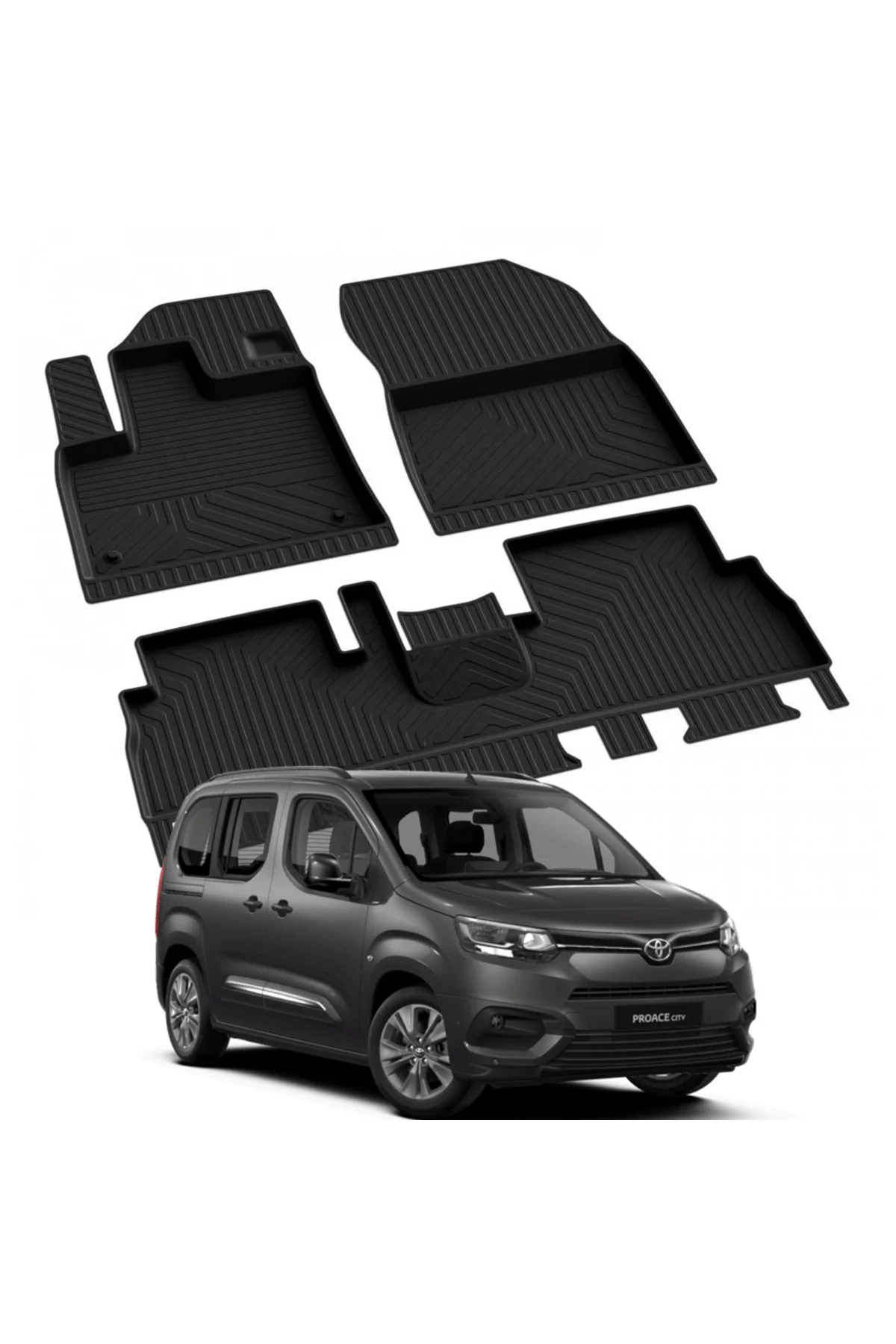 TOYOTA PROACE CITY 2020-2024 Model Yılları İçin Uyumlu Yeo 4D Havuzlu Paspas Takımı TOYOTA PROACE CITY 2020-2024 Model Yılları İçin Uyumlu Yeo 4D Havuzlu Paspas Takımı