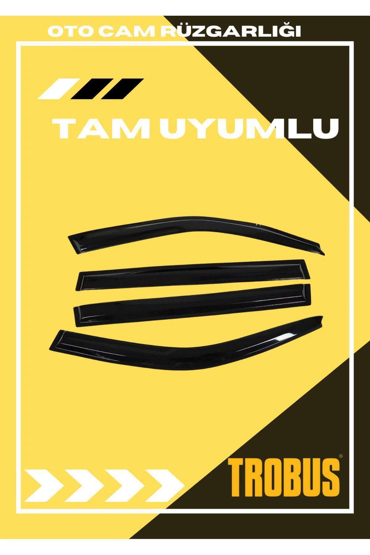 Toyota Proace City Tümü Tam Uyumlu Mügen 2019-2024 Cam Rüzgarlığı 4'lü