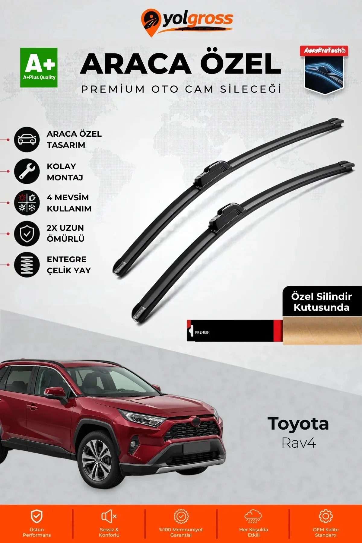 Toyota Rav4 Ön Cam Silecek Seti 2018-2025 Premium Araca Özel 65-40 Cm A+ Kalite