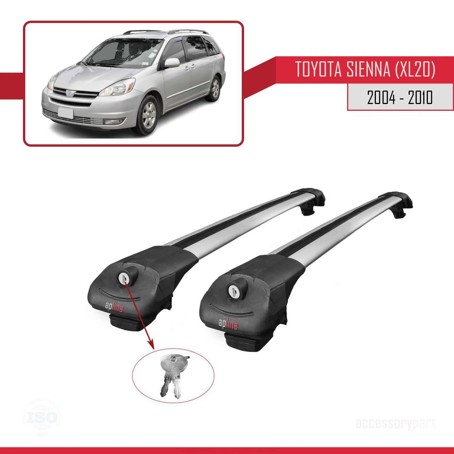 Toyota Sienna (XL20) 2004-2010 Arası ile uyumlu ACE-1 Ara Atkı Ta Toyota Sienna (XL20) 2004-2010 Arası ile uyumlu ACE-1 Ara Atkı Ta