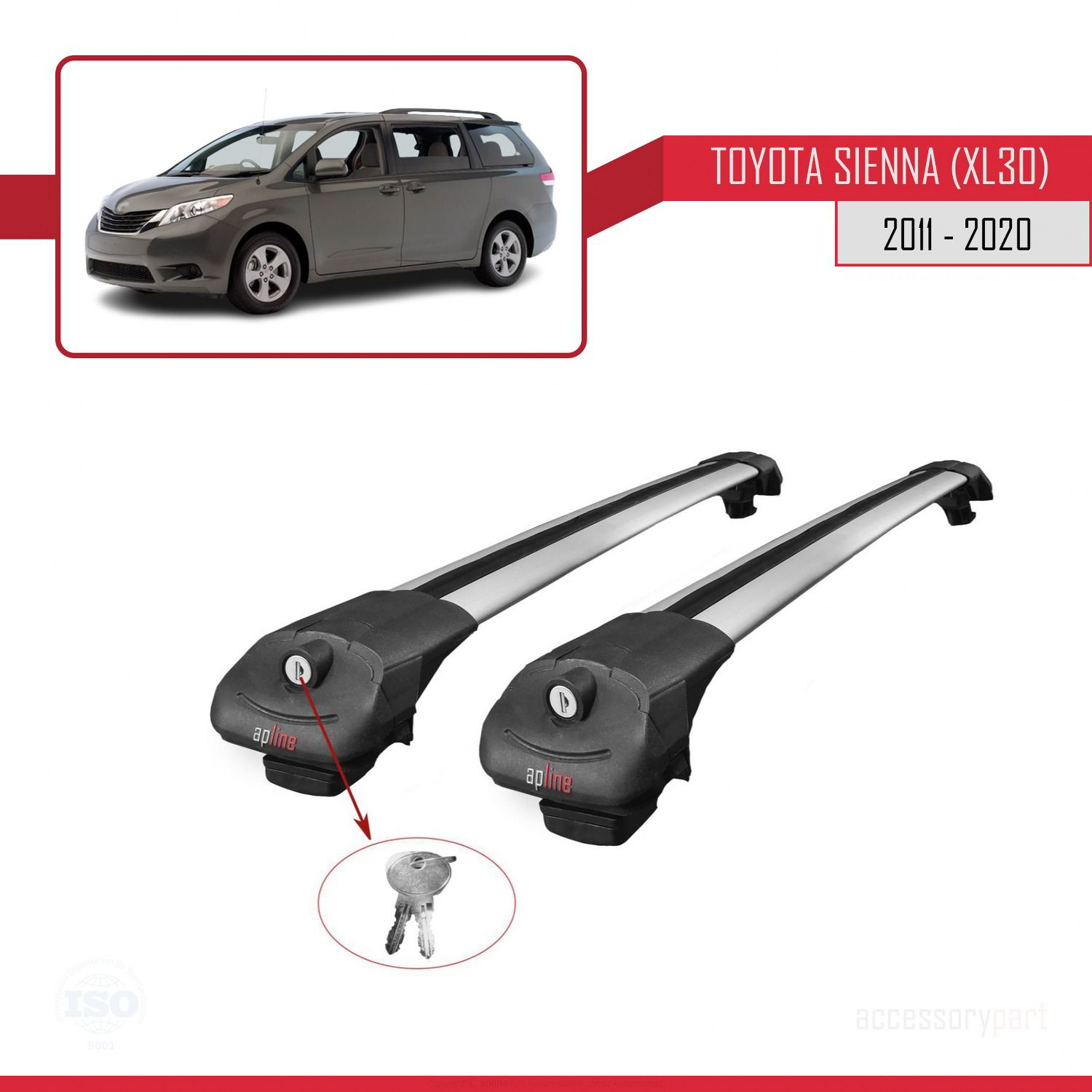 Toyota Sienna (XL30) 2011-2020 Arası ile uyumlu ACE-1 Ara Atkı Ta