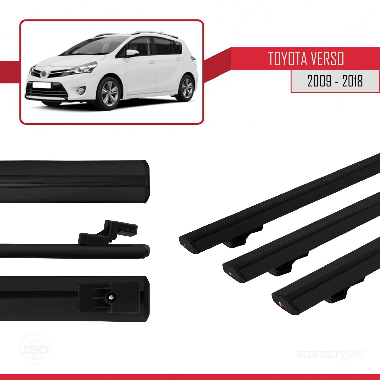 Toyota Verso 2009-2018 Arası ile uyumlu Basic Model Ara Atkı Tava