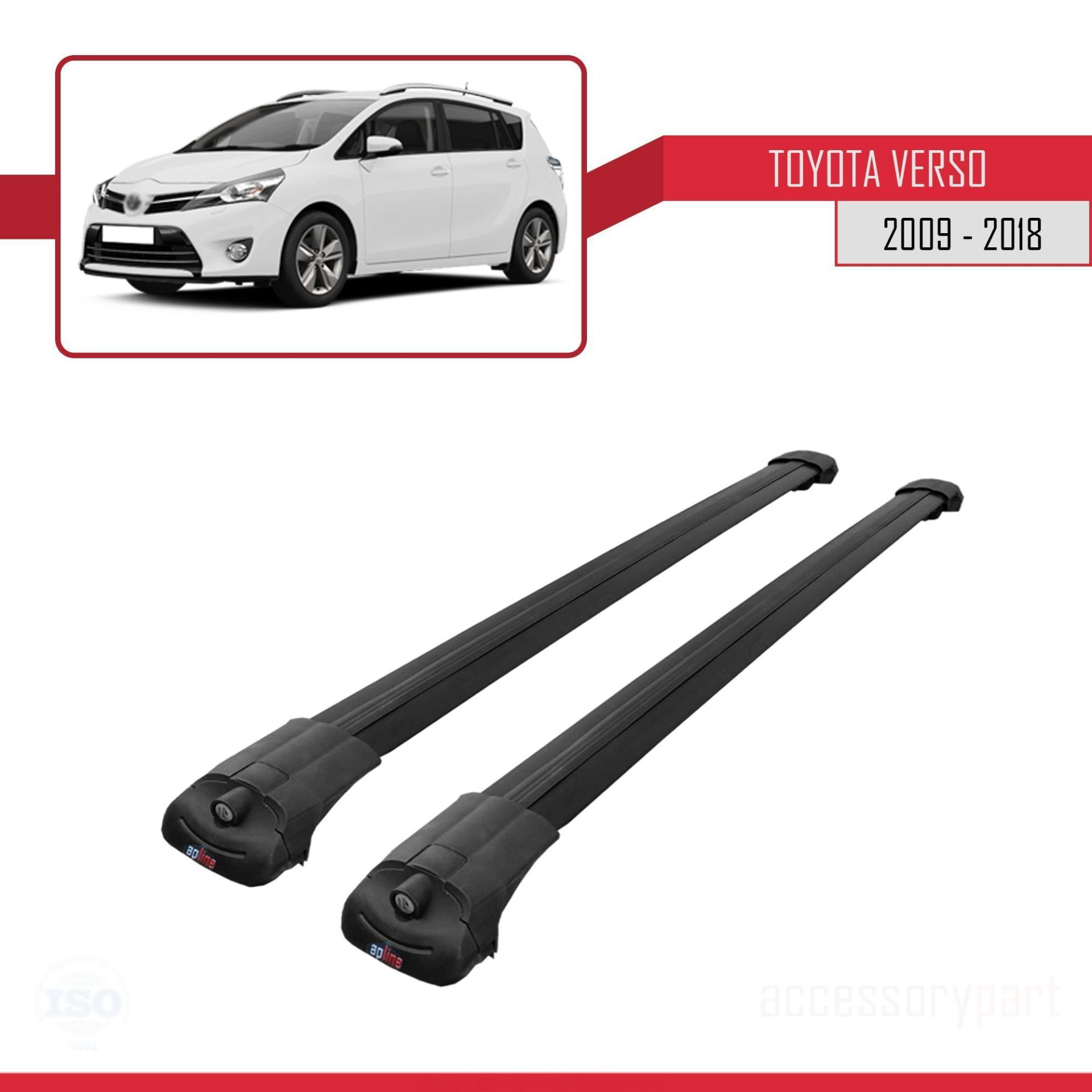 Toyota Verso 2009-2018 Arası ile uyumlu ACE-1 Ara Atkı Tavan Barı