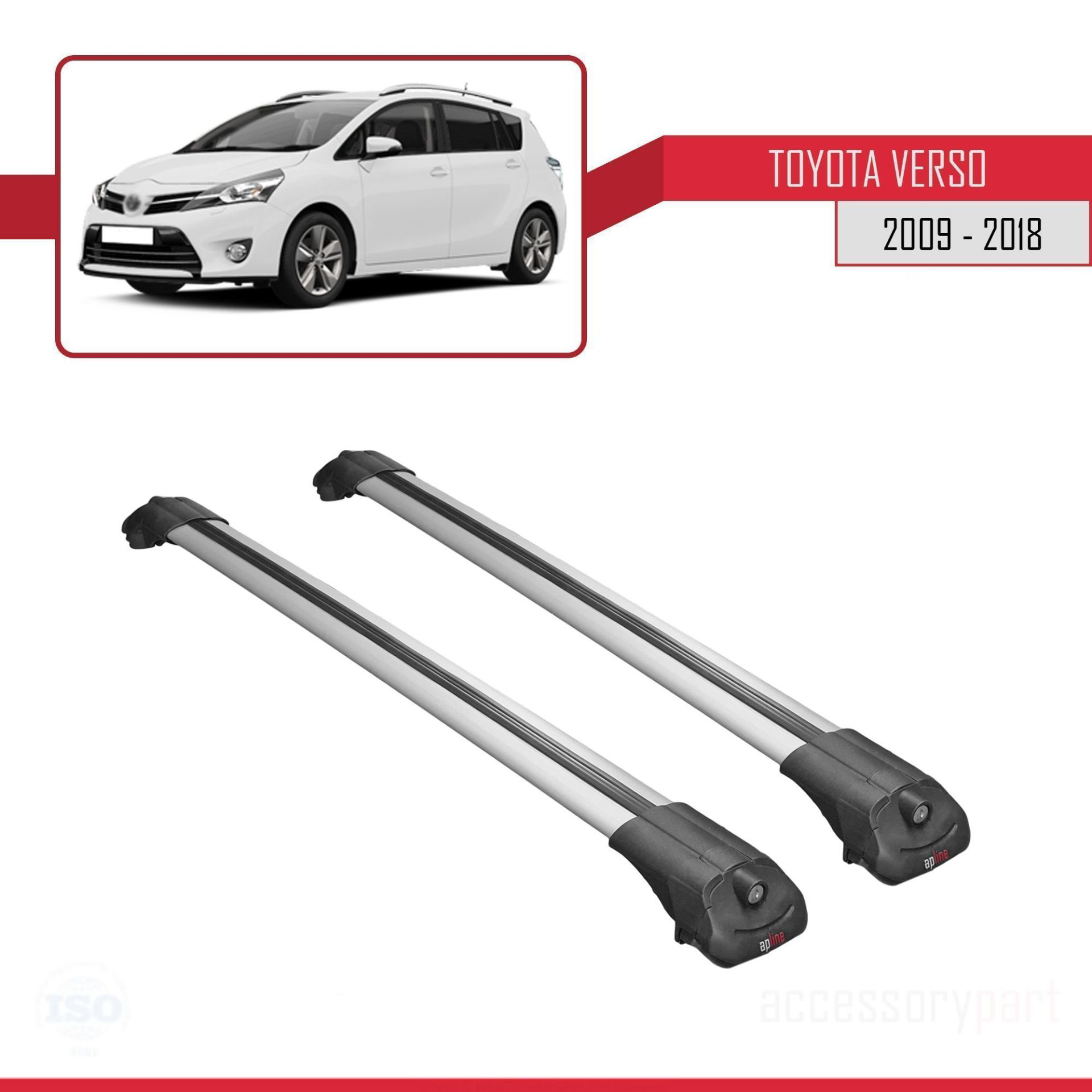 Toyota Verso 2009-2018 Arası ile uyumlu ACE-1 Ara Atkı Tavan Barı
