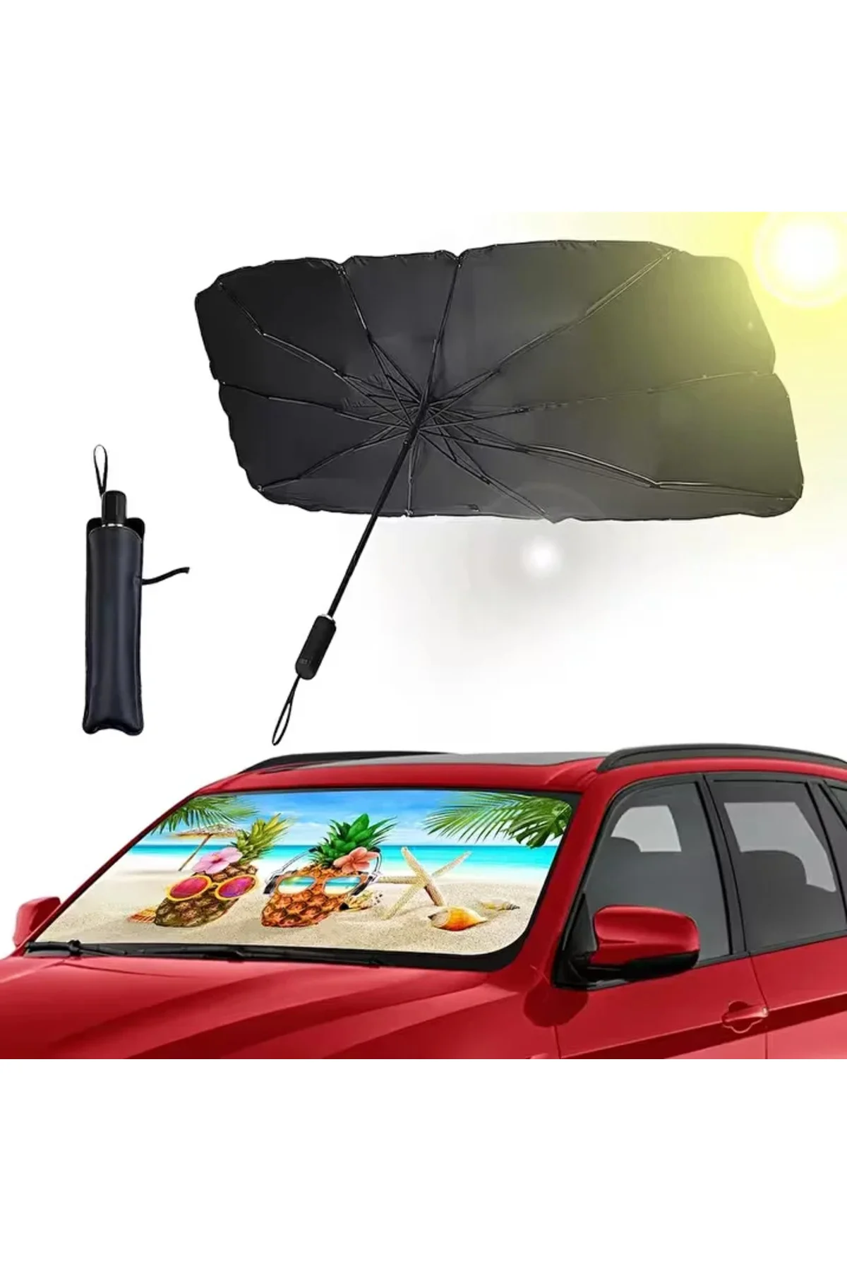 Toyota Yaris, VW Polo, Kia Rio, Fiat Punto, Hyundai Accent Blue Uyumlu Oto Şemsiye