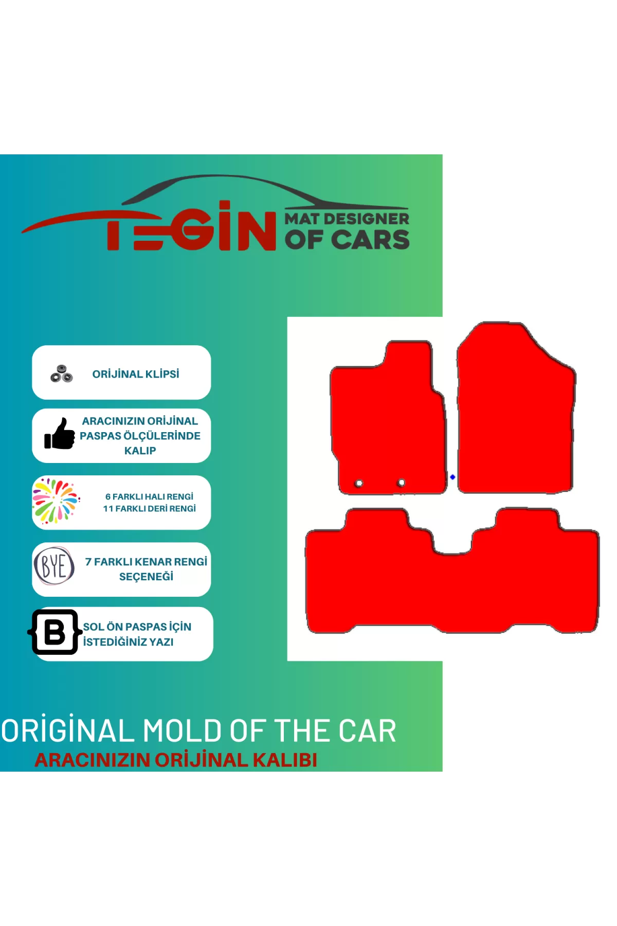 Toyota Yaris Xp90 2005-2012 Prime Bej Halı Bej Kenar Paspas