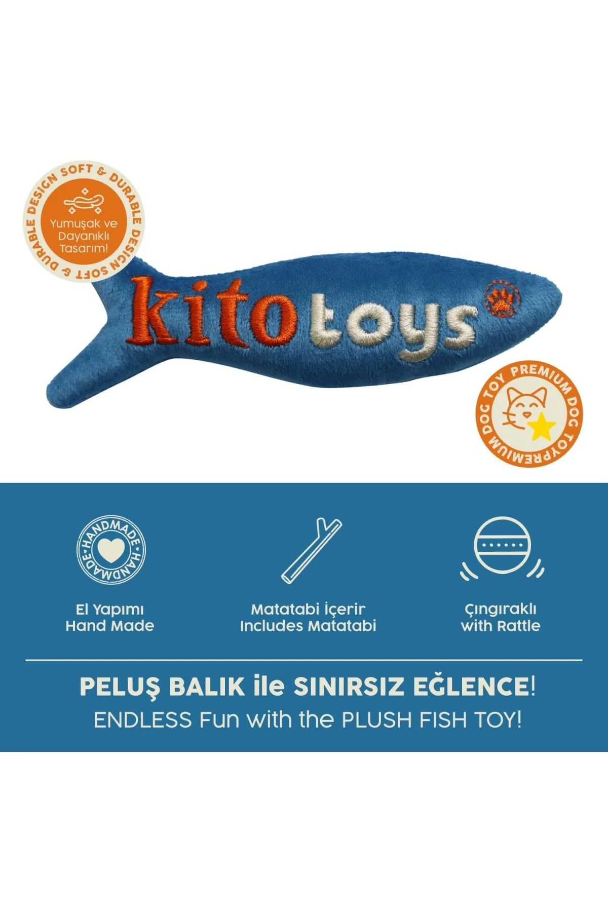 Toys Balık Peluş Kedi Oyuncağı