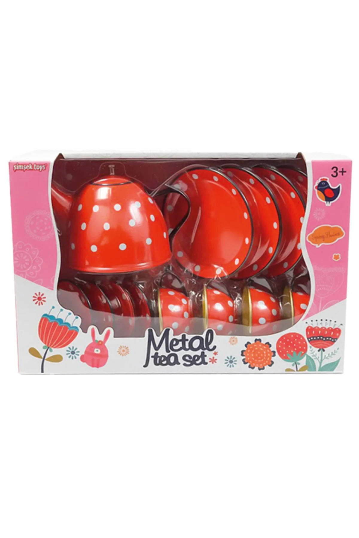 Toys Metal Çay Seti Kırmızı Puantiye 620 C11