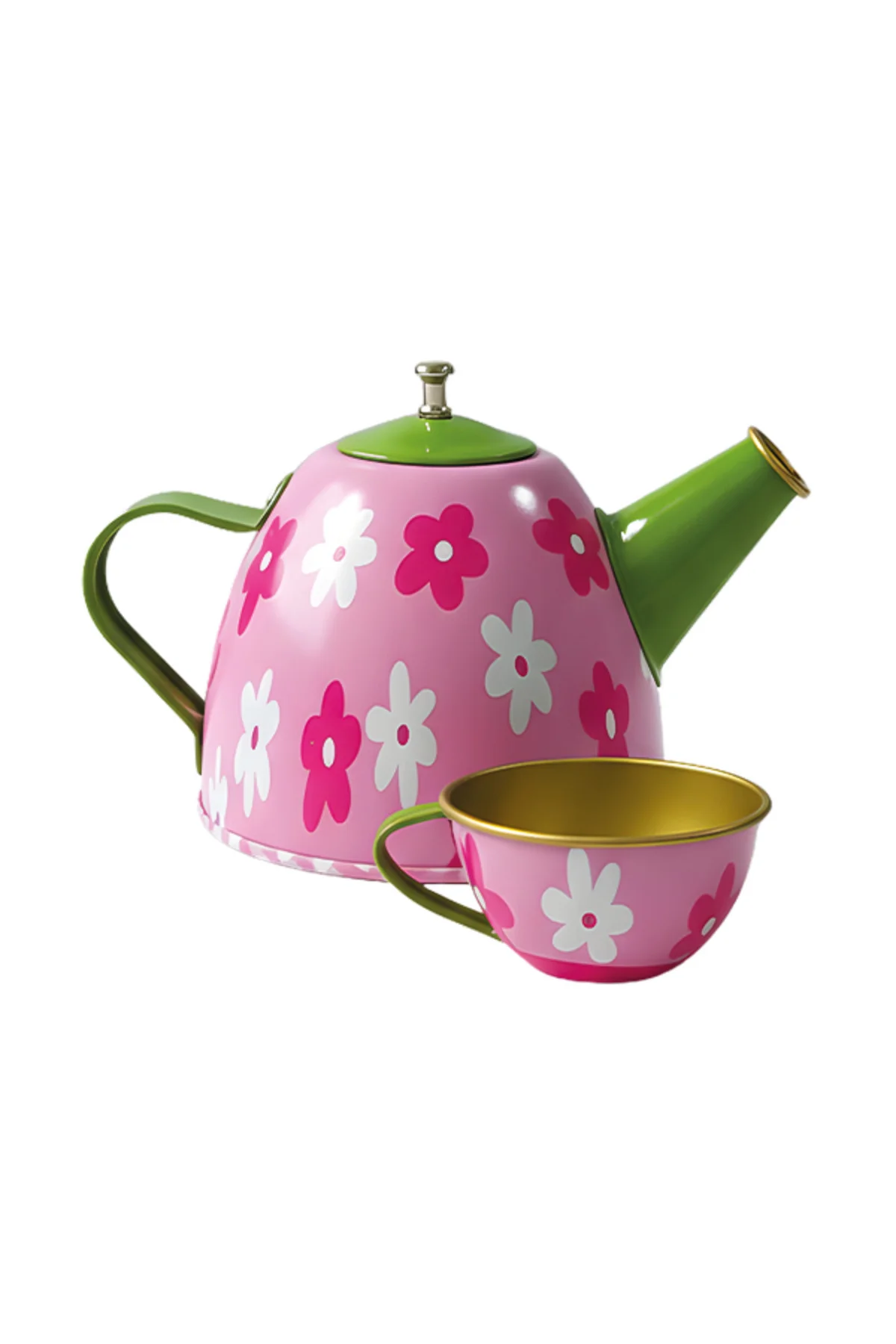 Toys Metal Çay Seti Pembe Çiçek Desen 620 C6