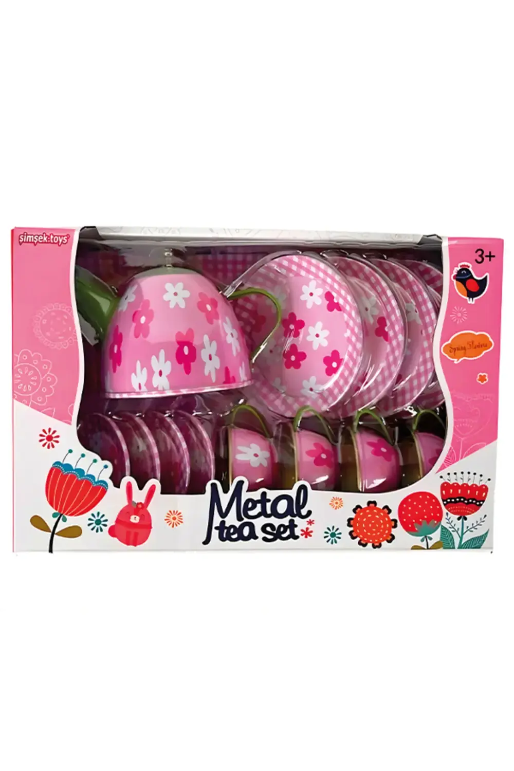 Toys Metal Çay Seti Pembe Çiçek Desen 620 C6