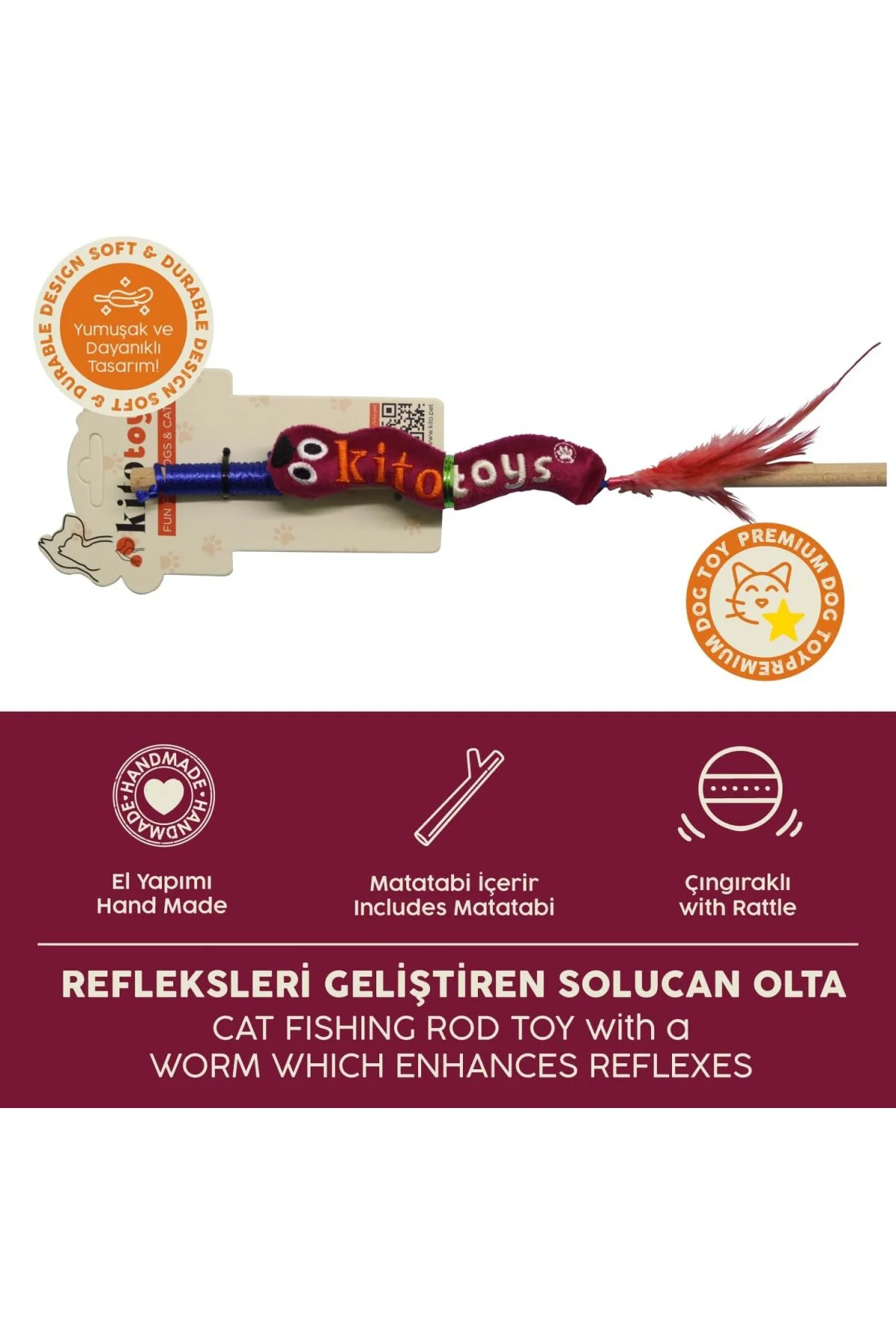 Toys Solucan (Olta) Peluş Kedi Oyuncağı